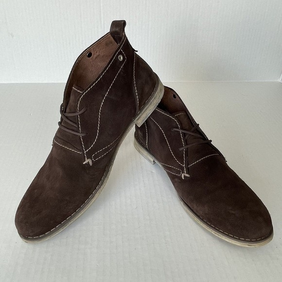 Alfani Shoes Alfani Mens Oasis Suede Chukka Boots Lace Up Ankle Shoes Brown Size M Poshmark